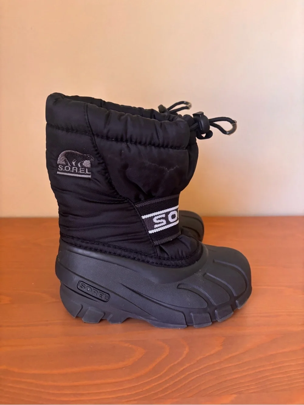 Sorel Black Kids' Insulated Snow Boots Cub Size 10 Toddler Little Kid black